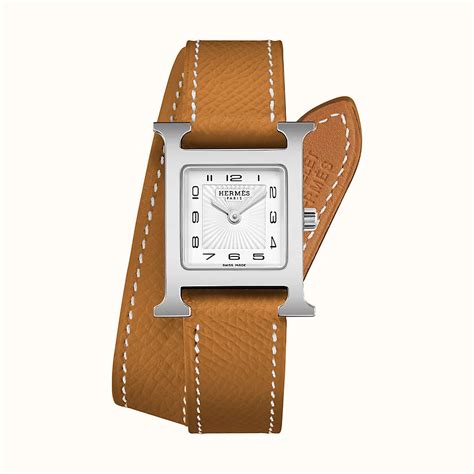 hermes uhr gold schwarz|Heure H watch, Small model, 25 mm .